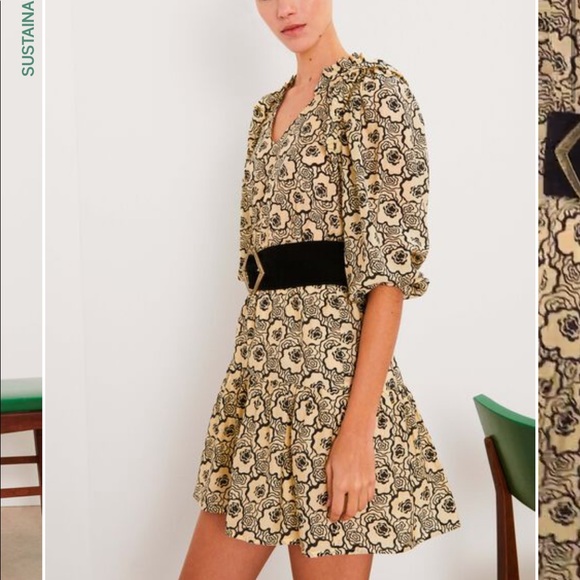 Ba&sh Grazie floral long sleeve boho a-line dress - Picture 2 of 11